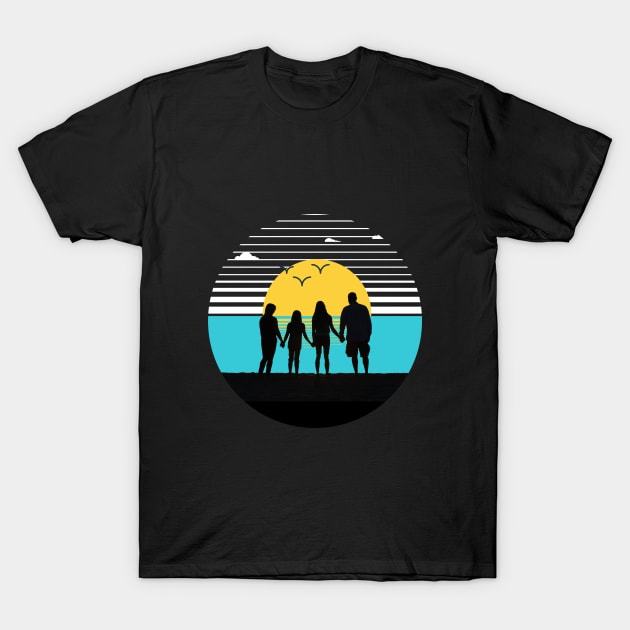 Family time matters - Black silhouette T-Shirt by RedCrunch